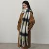 Tonglu Homemade Mohair Imitation Cashmere Plaid Scarf Women's Autumn and Winter New Warm Thickened Scarf Shawl