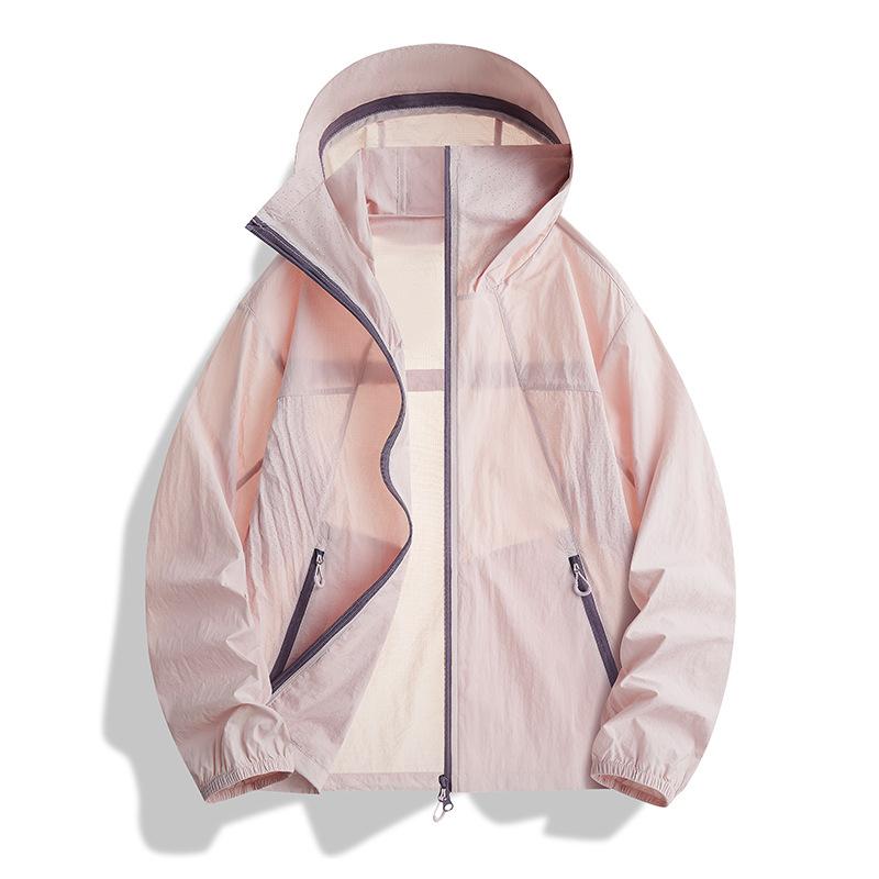 UPF10 + Men's and Women's General Outdoor Sunscreen Clothing UV Protection Ice Silk Cool Skin Breathable Thin Skin Clothing LOGO