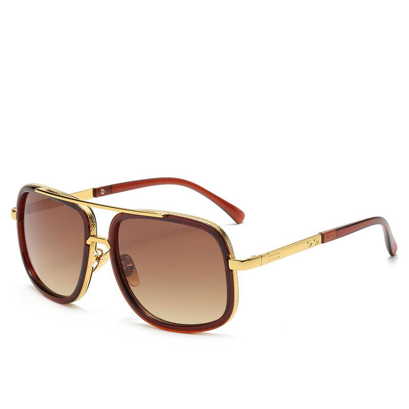 Солнцезащитные очки Fashion Square, винтажные металлические солнцезащитные очки, мужские, для спорта на открытом воздухе, путешествия, солнцезащитный козырек, неполяризованные очки