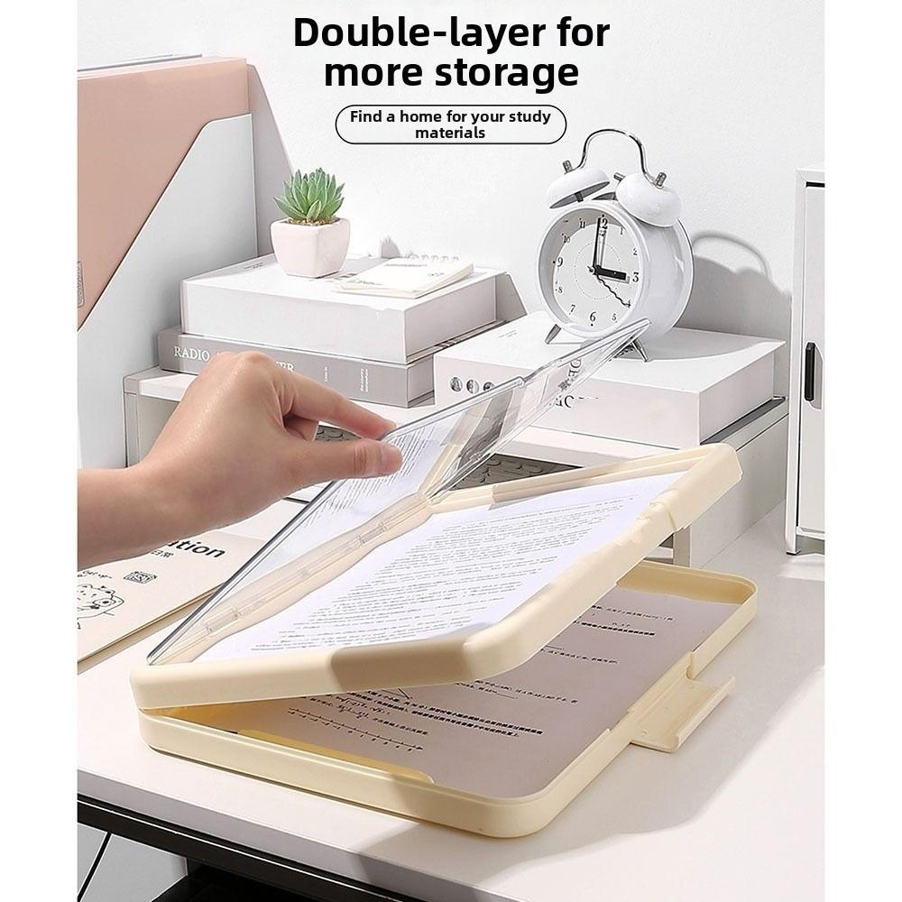 Double Layer A4 Clipboard with Storage Document Organizer Document Folder  Office Use