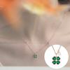 [Rosemont] Silver Green Clover Necklace Ra24C28A