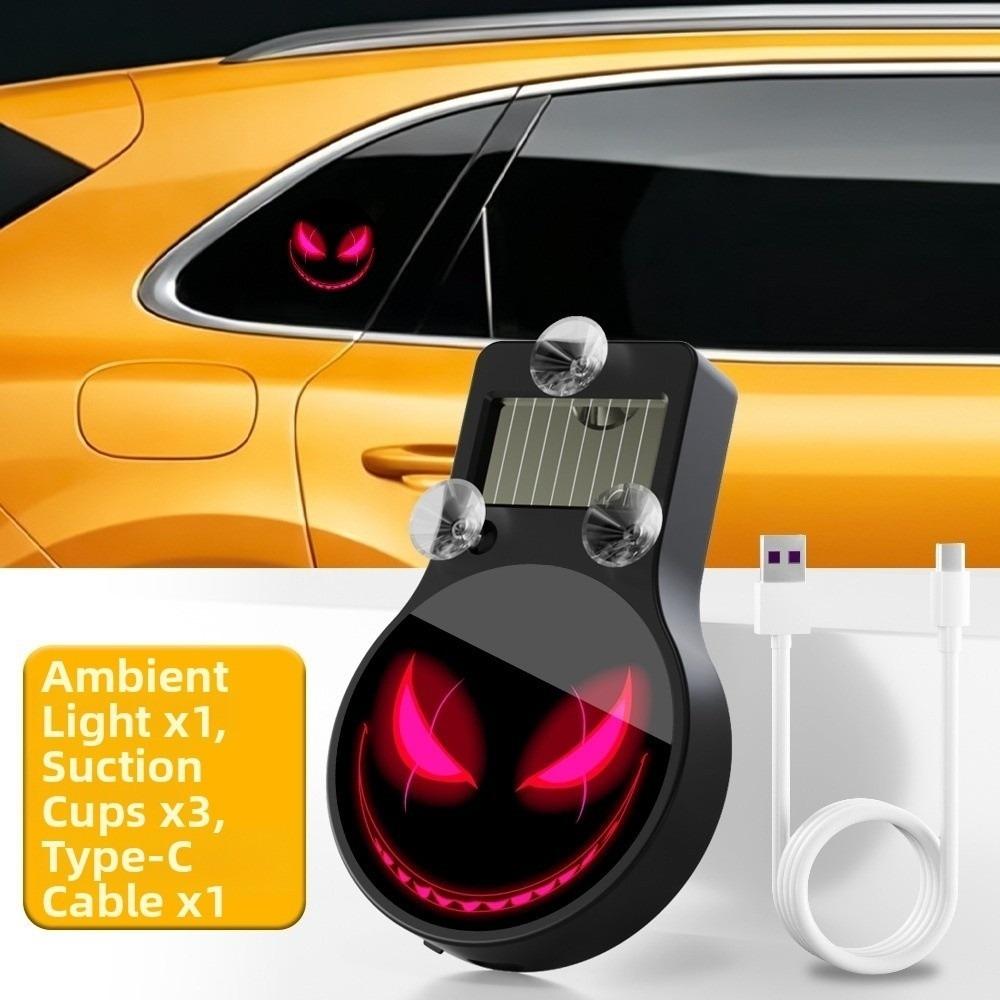 Type-C Rechargeable Demon Eye Light Vehicle LED Car Window Light Automotive Accessories