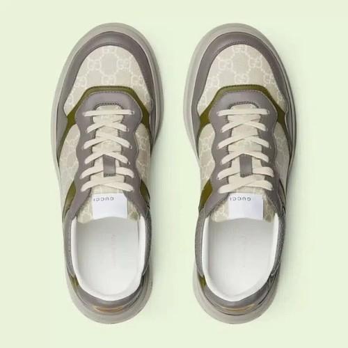 Gucci Массивные повседневные кроссовки из кожи B мужские бело-зеленые 700641 UPG90 1282