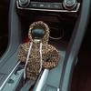 1 Mini Cute Leopard Print Sweater with Car Shift Lever Gloves, Sweater with Car Shift Dust Cover, Stylish Car Interior