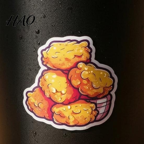 Прочные виниловые наклейки для чемоданов 50 шт. Наклейки с жареной курицей, Водонепроницаемые ПВХ самоклеящиеся декали, Эстетичные материалы для скрапбукинга ручной работы