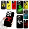 Чехол для телефона со знаком биоопасности для iPhone 17 Air 14 13 12 16Pro Max 15 Plus Max Защитный корпус coque