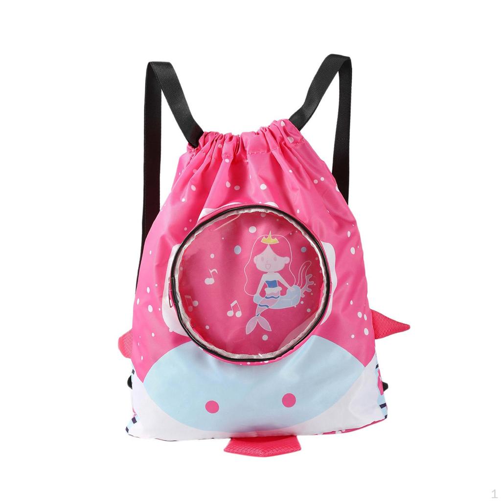 Детская сумка для плавания, рюкзак на шнурке для детей, сумка с мультяшным рисунком, легкая сухая сепарация
