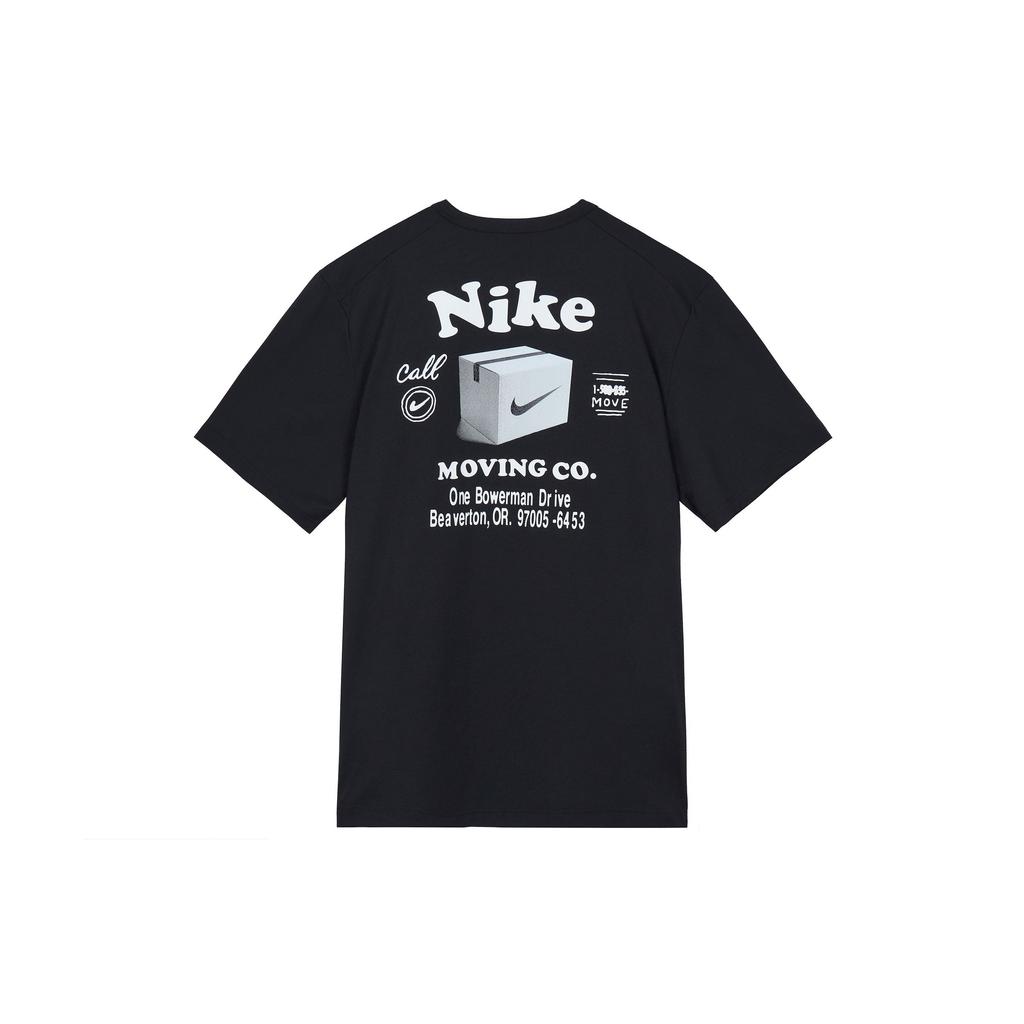 Nike Спортивная футболка с буквенным принтом Dri-Fit UV, мужские топы, черная DX0907-010