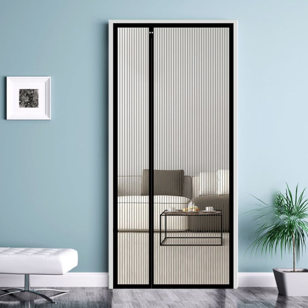 Самоклеящаяся дверная штора, магнитная, с автоматическим закрыванием, оконная сетка, москитная сетка, гостиная