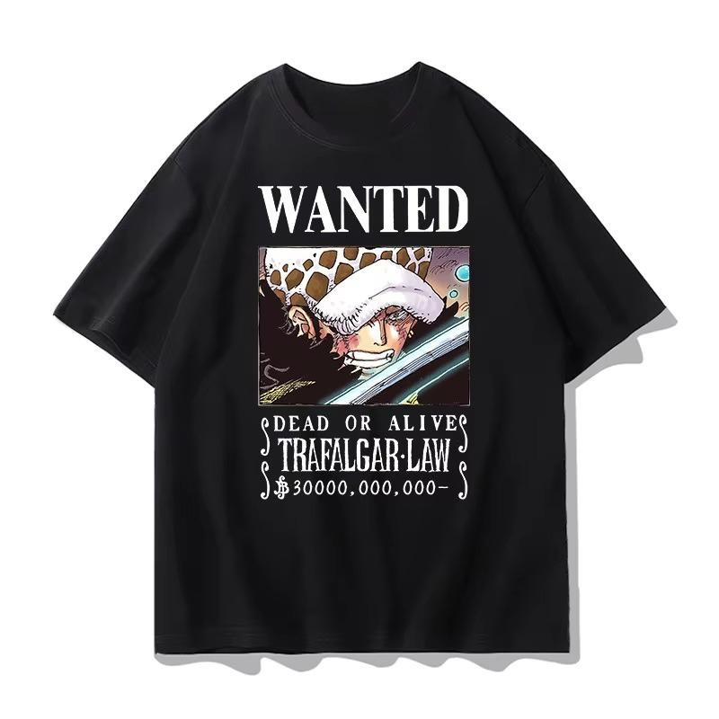 Футболка с принтом One Piece Аниме футболка Мужской стиль Лето 2026 Модная рубашка с коротким рукавом