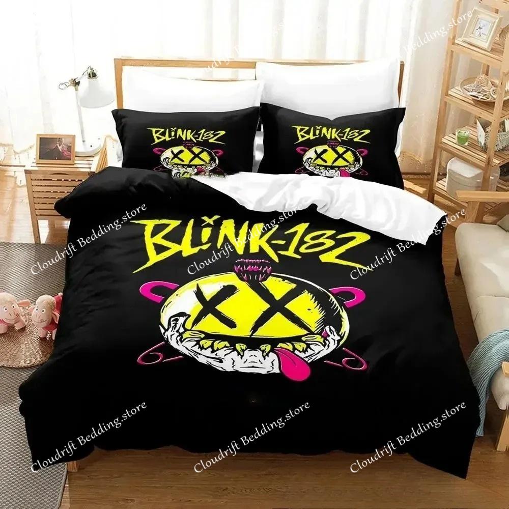3D-печать музыкальной группы B-Blink-182 Комплект постельного белья для мальчиков и девочек, двуспальная кровать, пододеяльник, наволочка, кровать для мальчиков, домашний текстиль для взрослых