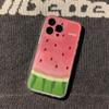 Summer Fun 16 Pro Max Phone Case for iPhone 15 14 13 12 Soft Cartoon Watercolor Watermelon Fresh for Apple Bright Girl Phone