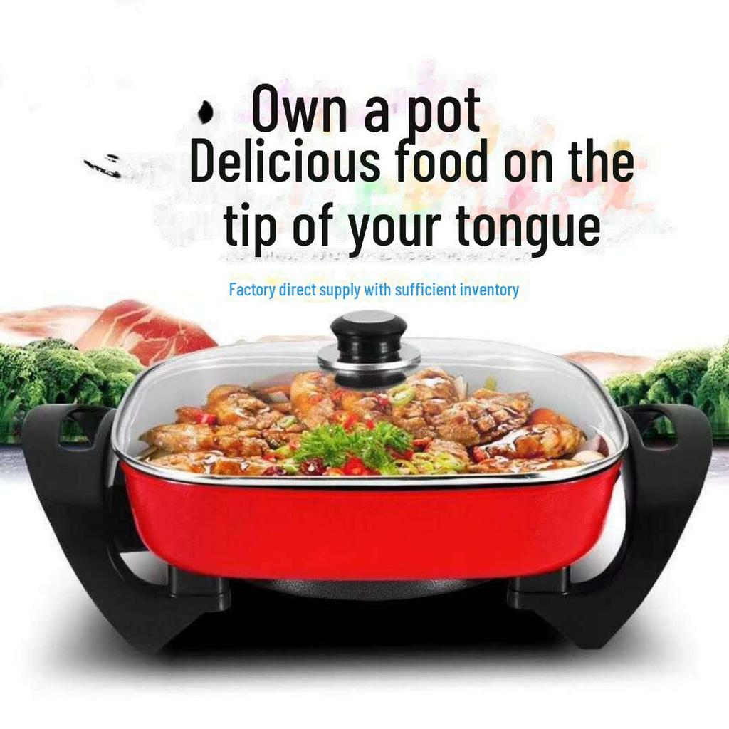 Многофункциональная электрическая кастрюля с антипригарным покрытием: Шабу-шабу, рагу, жаркое, подарочный набор.