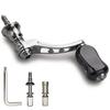 HEIGHTEN 45-50mm Adjustable Reel Handle with 21mm Carbon Knob for Shimano and Daiwa Arch Series Spinning Reels (Gunmetal) (927)