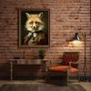 Retro Renaissance Animal Portrait Poster Fox Black Cat Lion Owl Royal Pet Canvas Painting Funny Wall Art Living Room Home Decor