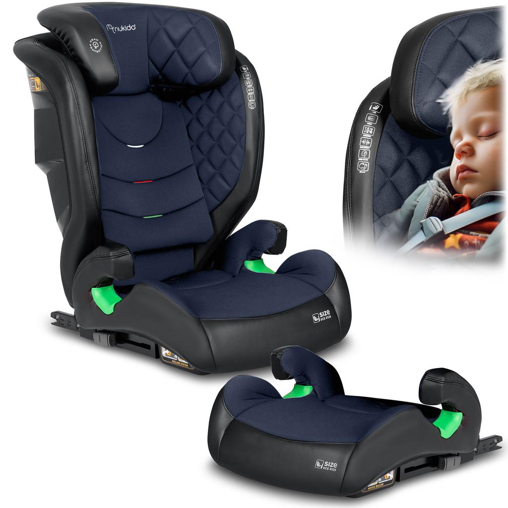 Автокресло Nukido Louis Черный/Темно-синий 15-36 кг Isofix