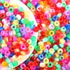100Pcs Mix Colour Pony Beads Large Hole Barrel Beads Straight Hole Beads For Diy Handmade Beads Jewelry