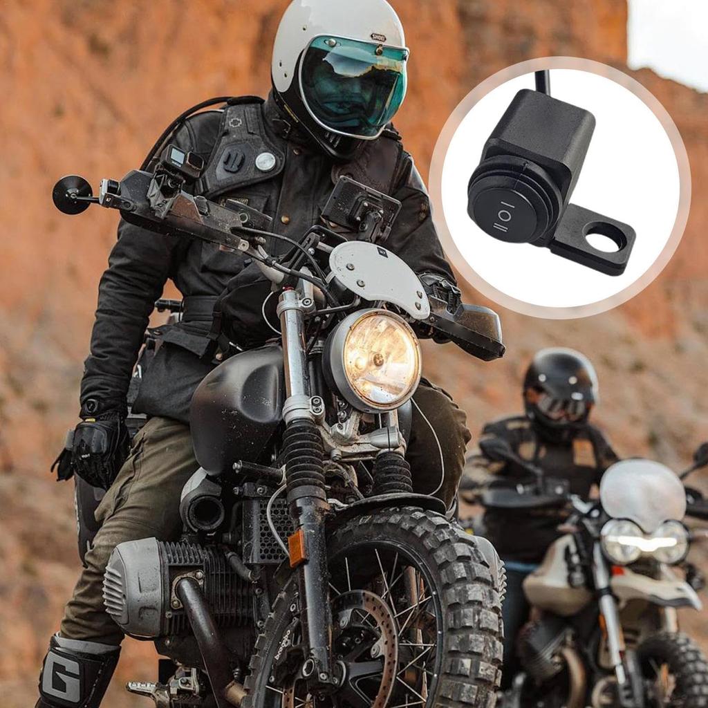 Motorcycle Electric Vehicle Headlight Switch Scooter Rearview Mirror Modification Switch External Spotlight Turn Signal