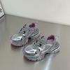Thick-soled Heightening Dad Shoes Women's 2025 Summer New Silver Breathable Mesh Women's Shoes Lightweight Sports and Leisure Shoes
