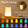 1500mAh New Wood Touch Remote Control Colorful Atmosphere Lamp Bedside LED Desktop Outdoor Hangable Camping Night Light