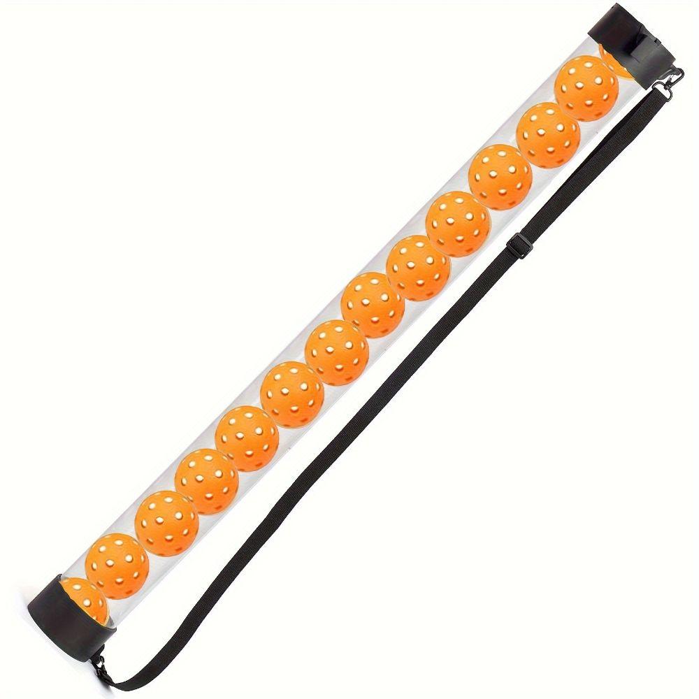 With 14 Balls Tennis Ball Picker Adjustable Strap Pickleball Retriever Tube Tennis Coaching