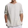 Men's Summer New  Cotton And Hemp Top Comfortable Fashion Blouse Top