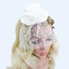 Accessories Small Hat Headband Floral Hair Cap Headdress Flower Fascinator Hat Floral Mesh Veil