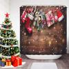 GAEChristmas Печатная Шторка для Ванной Душа Снеговик Санта-Клаус Водонепроницаемая Полиэстеровая Шторка Домашний Декор Окно Рождество