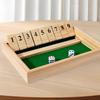 Игра Shut The Box - Деревянная игра с числовым полем и 2 кубиками, Портативная дорожная игра для семейных вечеринок для взрослых и молодежи, Стратегическая игра