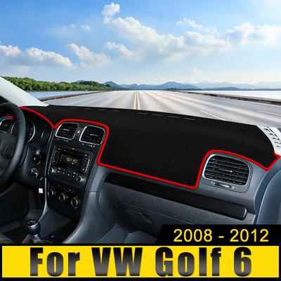 Для Volkswagen VW Golf 6 MK6 2008 2009 2010 2011 2012 Автомобильный чехол на приборную панель, защитный коврик от солнца, анти-УФ-излучения, нескользящий коврик