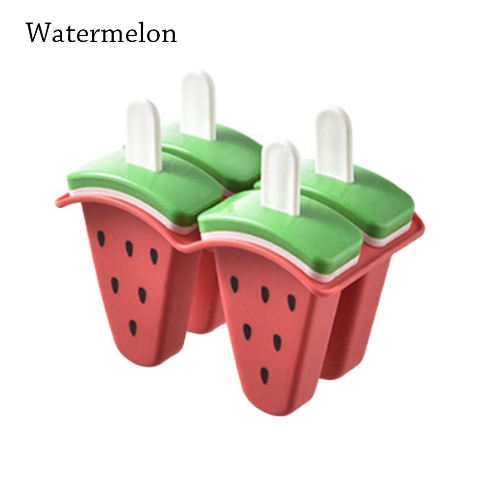 Frozen Homemade Juice Milk Ice Cream Mold With Cover Ice Popsicle Mould Watermelon Shape