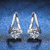 S925 Silver Moissanite Female Earrings Drop Fashion 1 Carat D Color Moissanite Earrings For Girl Birthday Gifts