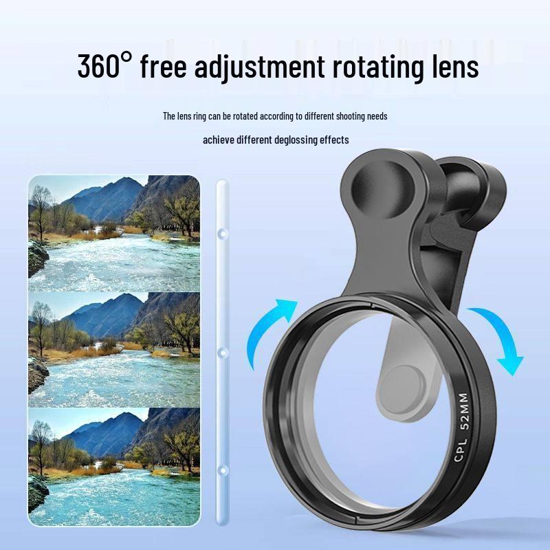 52mm Universal CPL Polarizing Filter for High-Definition Mobile Photography