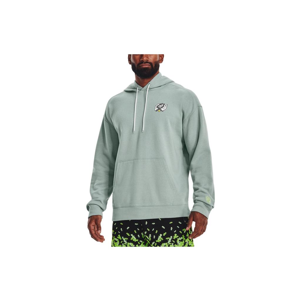 Under Armour Толстовка с капюшоном с принтом, мужская толстовка светло-зеленого цвета 1374306-781