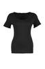 Women's Fashion New Big Size Blouse Stone Ribbed U-Neck Knitted T-Shirt
