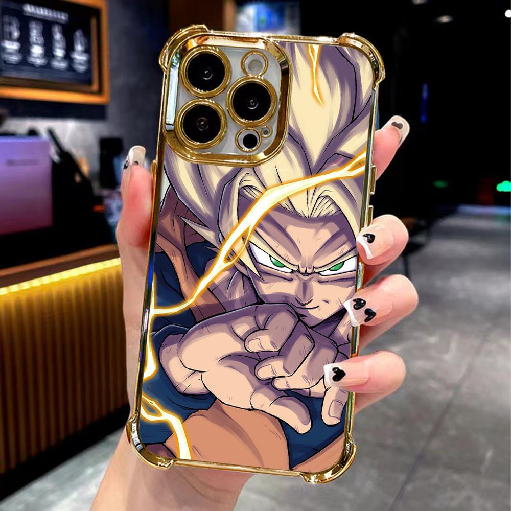 Cool Super SaiyanS GokuS Plating Phone Case For IPhone 17 17e 16e 16 15 14 13 12 11 Pro Max X XR XSMax 7 8 Mini Air Plus Airabag