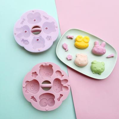 Силиконовая форма для торта, Пирог из пропаренного риса, Мультяшный, Форма для парового китайского бисквитного торта, Паровой, Детский, Форма для детского прикорма