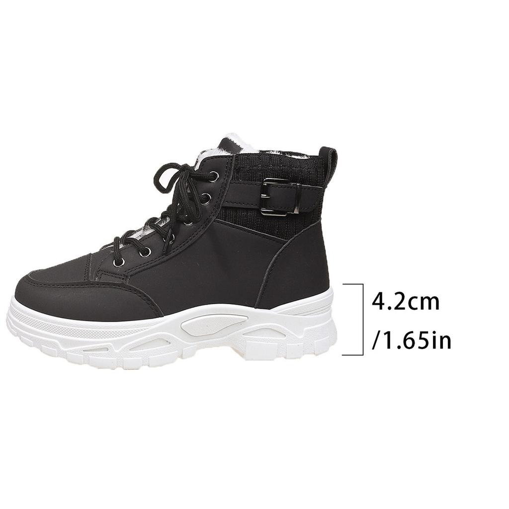 Ladies, Suede Shoes, Lace Up Shoes, Thick Soled Shoes, Snow Boots, Warm Shoes, Thick Shoes, Comfortable, Casual Shoes, Short Boots