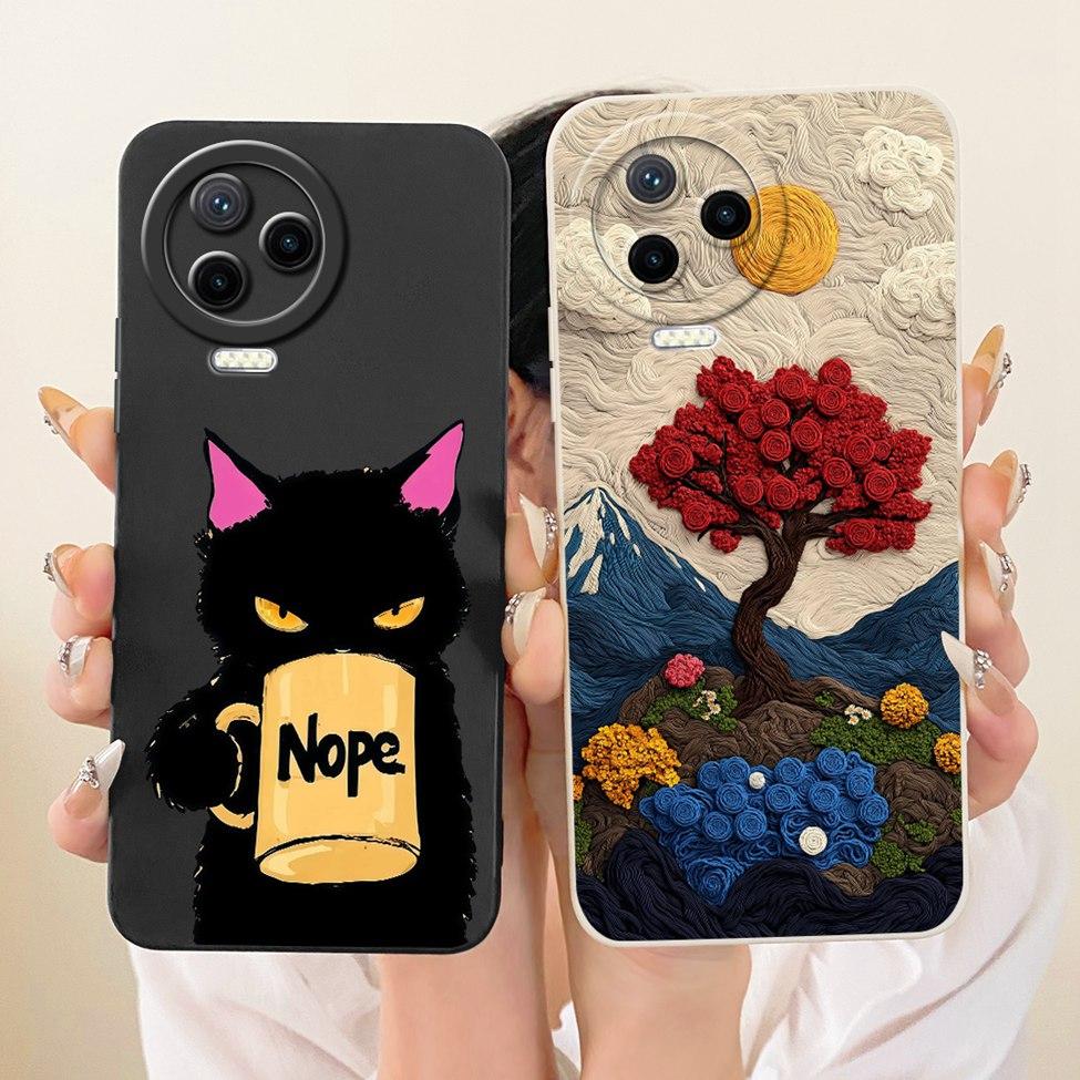 For Infinix Note 12 Pro 4G Case X676B Fashion Cartoon Cute Funny Painted Silicone Bumper For Infinix Note 12 2023 X676C Casing