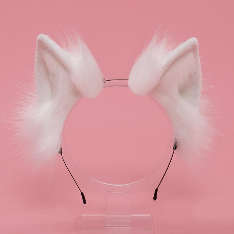 Cartoon Ears Tail Set Masquerade Halloween Cats Cosplay Party Costume Ear Hairhoop Headwear Lolita Accessories