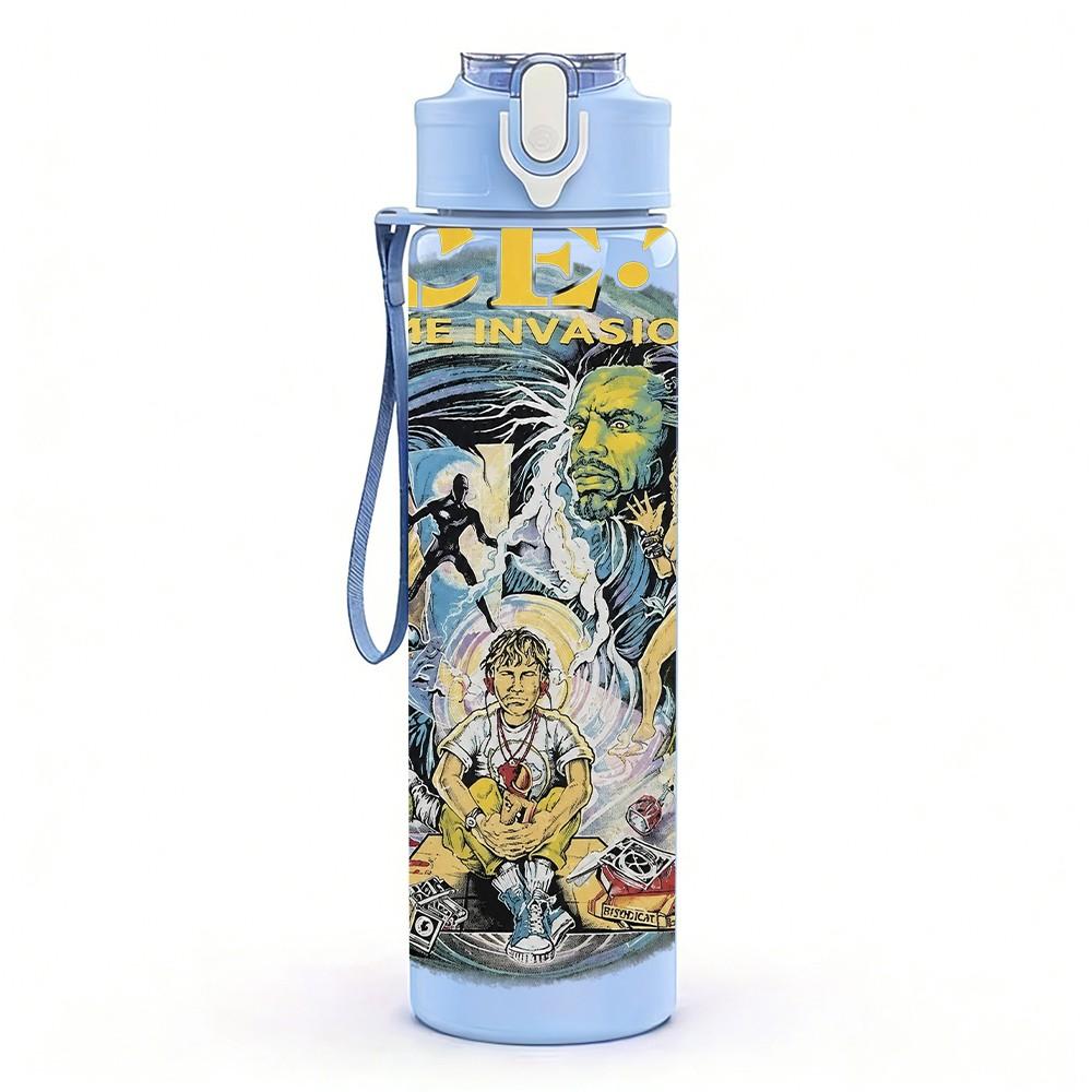 1PC Colorful Pattern A B C F 750ml sports water bottle leakproof straw lid outdoor office home