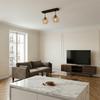 Lampa wisząca sufitowa zwis listwa bursztynowe kule industrialna loft 2xe27 pion 15-048