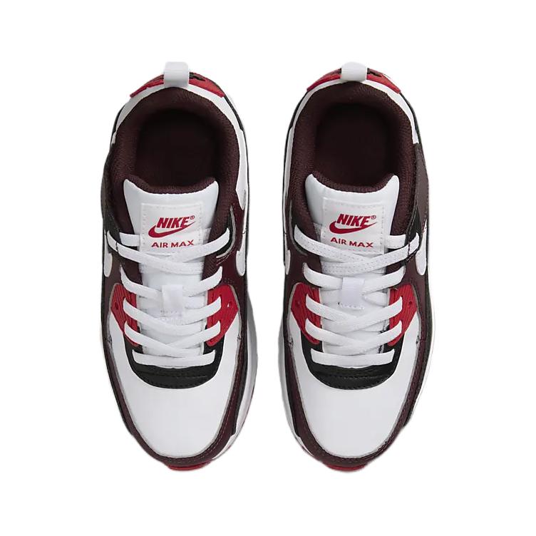 Nike Air Max 90 EasyOn PS Burgundy Crush University Red Kids Sneakers Black White HF6357-600