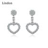 Женские серьги из медного сплава с цирконом Lindon - Серьги-подвески в подарок на свадебную вечеринку