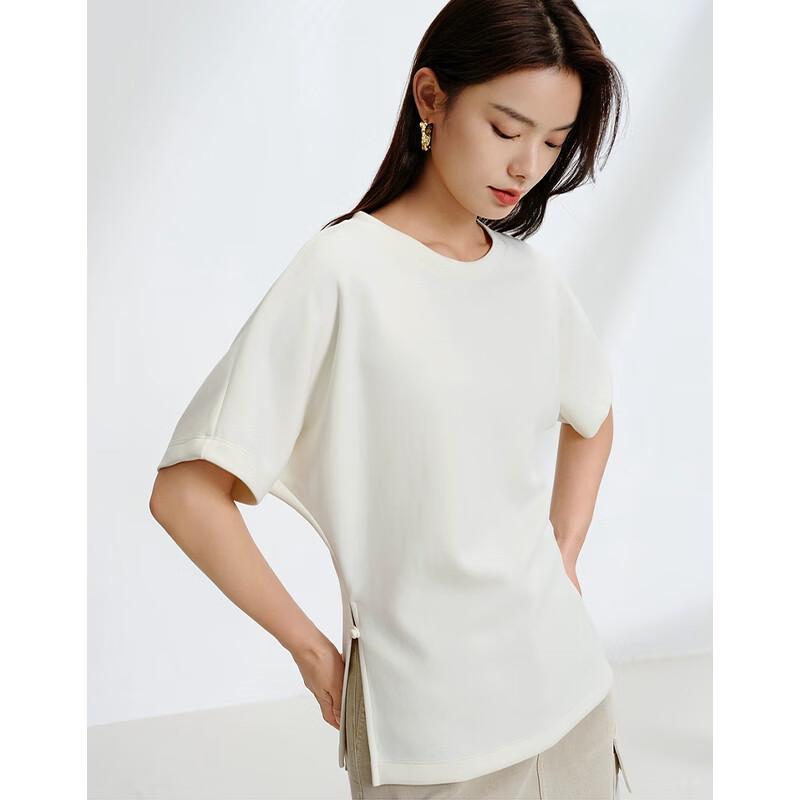 Raphenny Women's Knitted Slim Fit Short Sleeve T-shirt