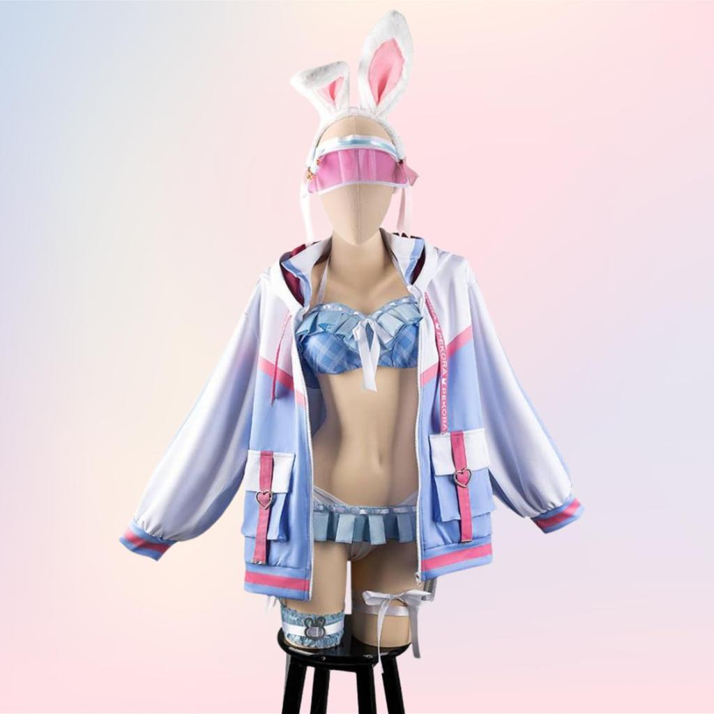 Milky Time Hololive Усада Пекора Косплей Купальник Новый Наряд Клетка