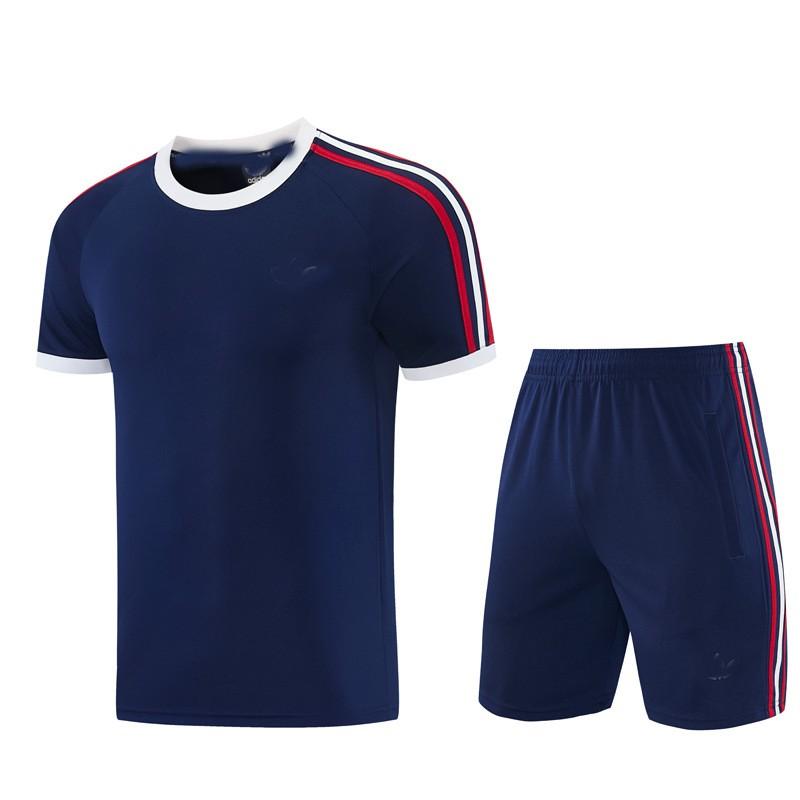 Mens Short Sleeve Tracksuit Running Basketball Soccer Training Workout Sportswear
