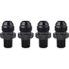 EVIL ENERGY 6AN Male Flare to 3/8" NPT Pipe Fitting Adapter Aluminum Straight Black 4PCS