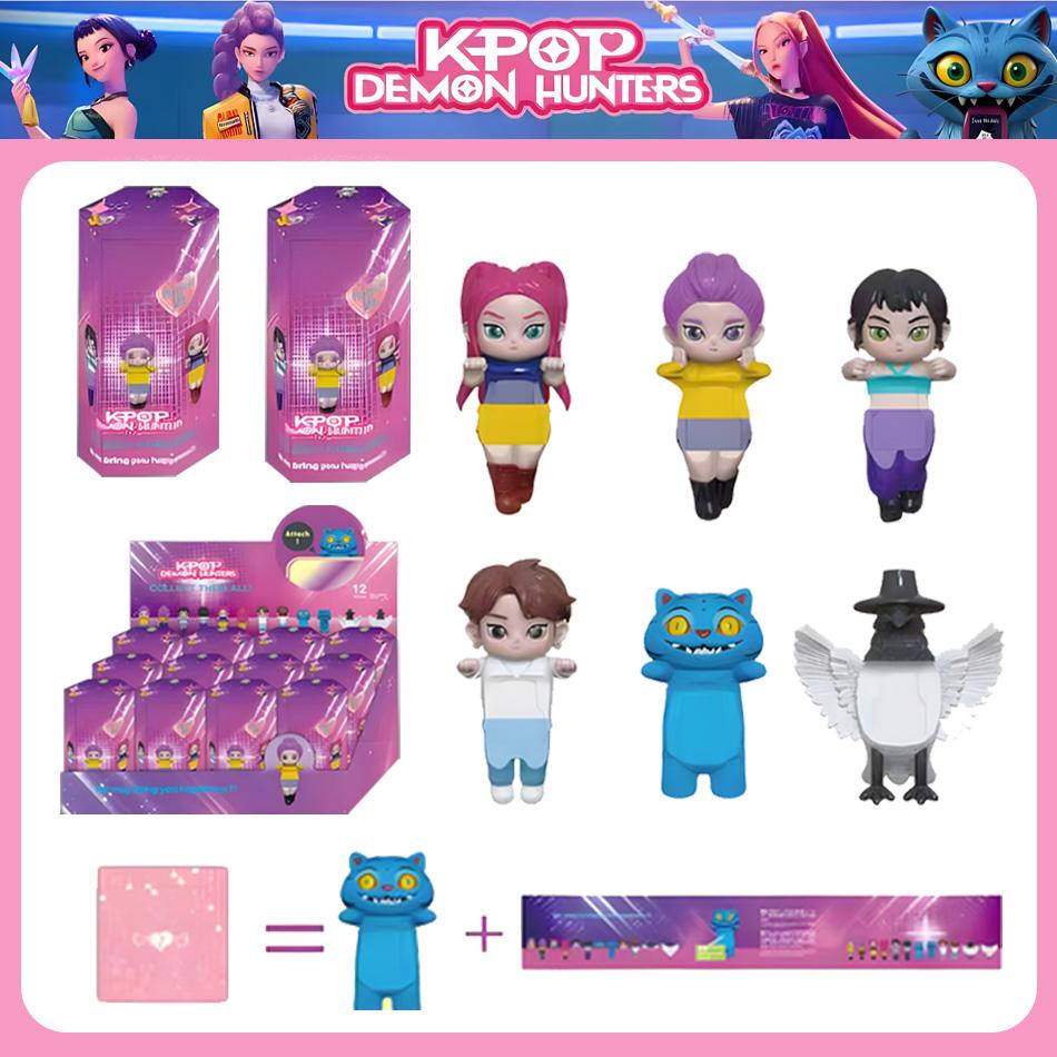 Аниме K-pop Охотники на демонов Набор из слепых коробок Коллекционные фигурки Игрушка Модель для фанатов Настольная игровая и Декоративная Анимационная Рисованная