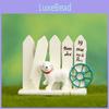 Fence Garden Dog Resin Figurine For Home Decor And Business Promotions Gift